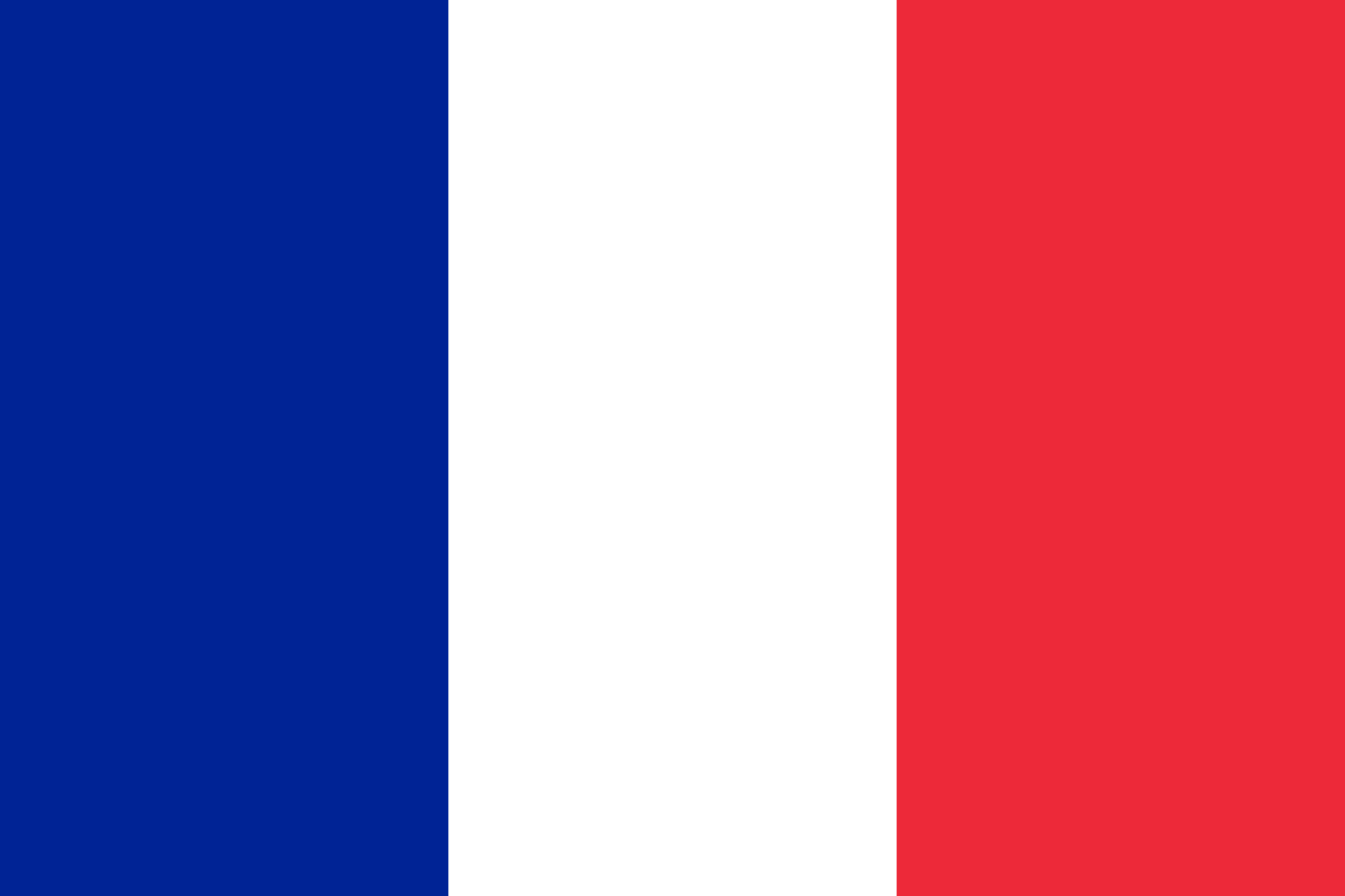 Icône langue française avec drapeau de la France