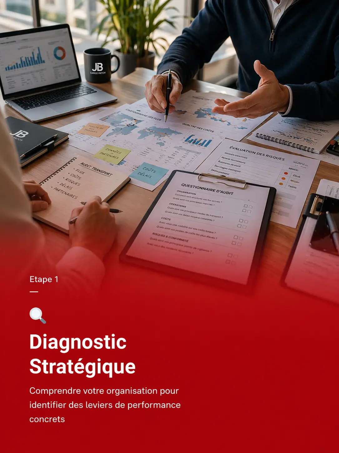 Diagnostic stratégique transport et logistique avec analyse de documents et audit des flux